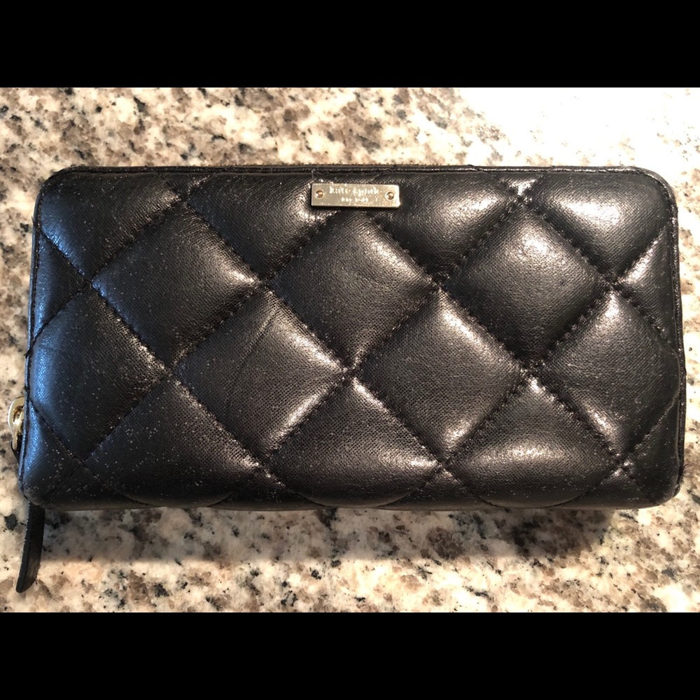 Black Kate Spade Quilted Wallet